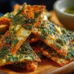 Mediterranean Spinach and Feta Crisps Freshly Baked