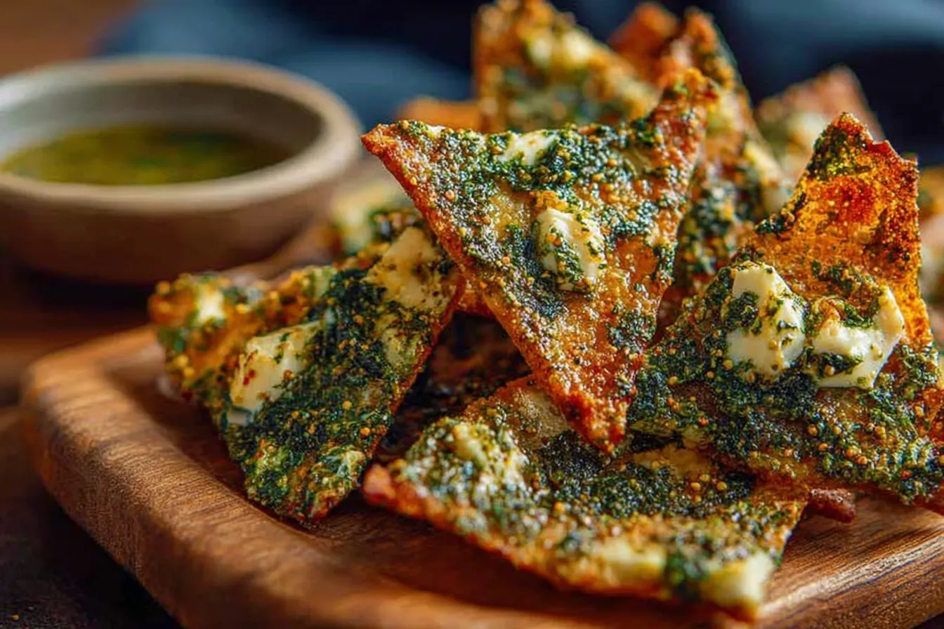 Mediterranean Spinach and Feta Crisps Recipe | Delicious Snack 4 Mediterranean Spinach and Feta Crisps Recipe | Healthy Appetizer Snack Idea