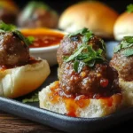 Mini Meatball Sliders Ready to Serve