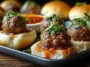 Mini Meatball Sliders Ready to Serve