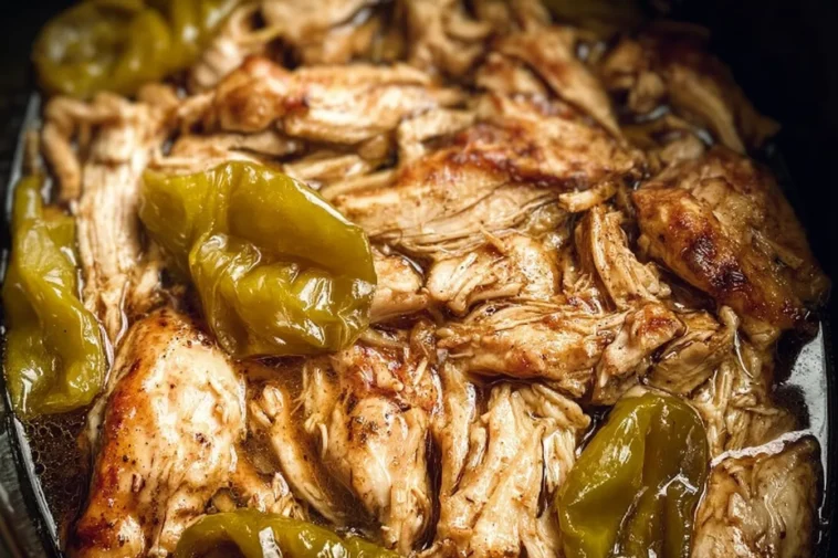 Delicious Mississippi Chicken Served with Rice