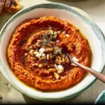 Delicious Muhammara Dip with Fresh Veggies