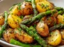 One-Pan Garlic Potatoes & Asparagus - Delicious and Simple Dish