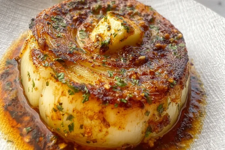 Onion Bake with Butter and Herbs Deliciously Served
