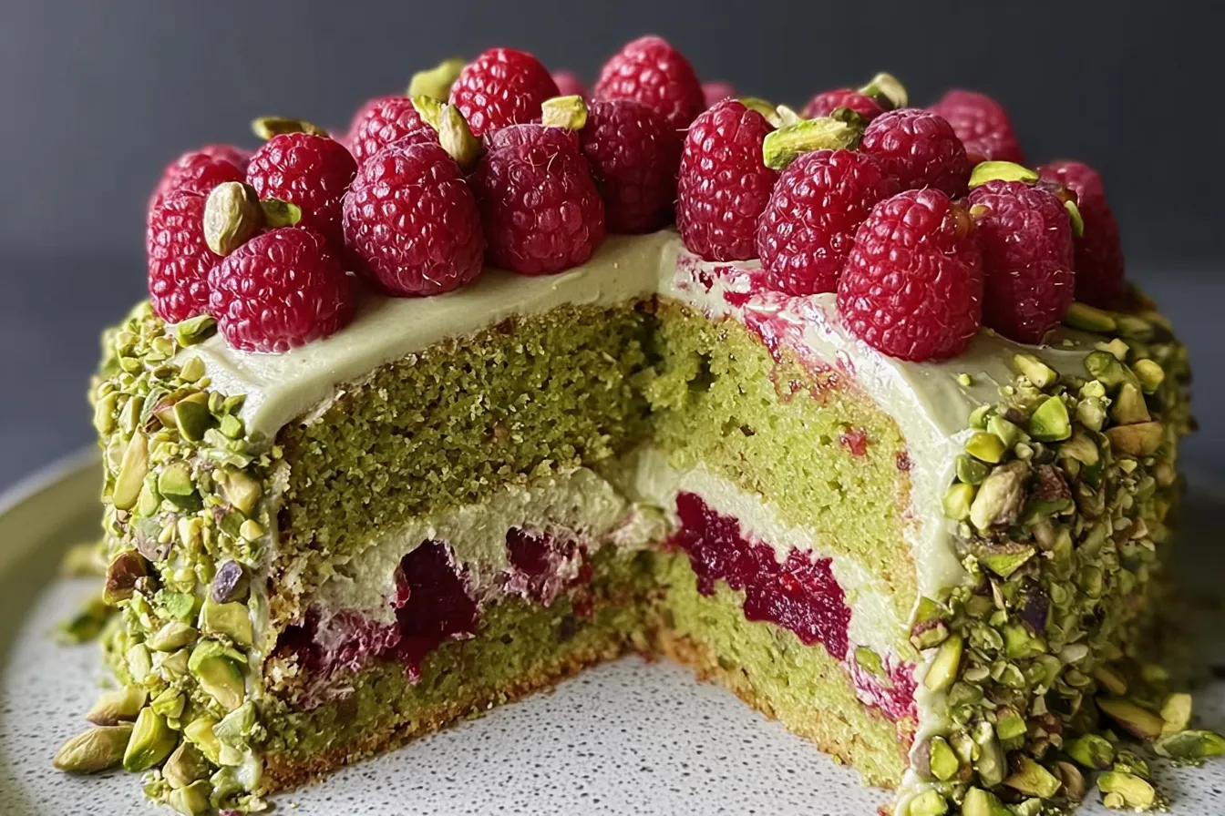 Pistachio Raspberry Cake: A Celebration of Flavor and Color