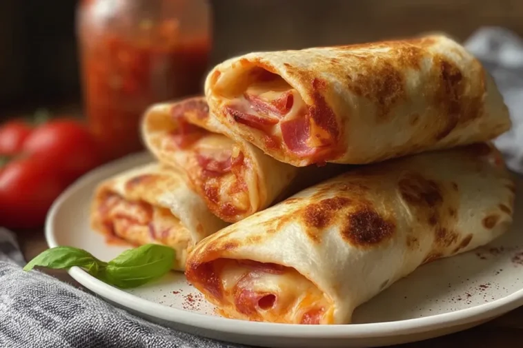 Delicious Pizza Burritos Ready to Serve