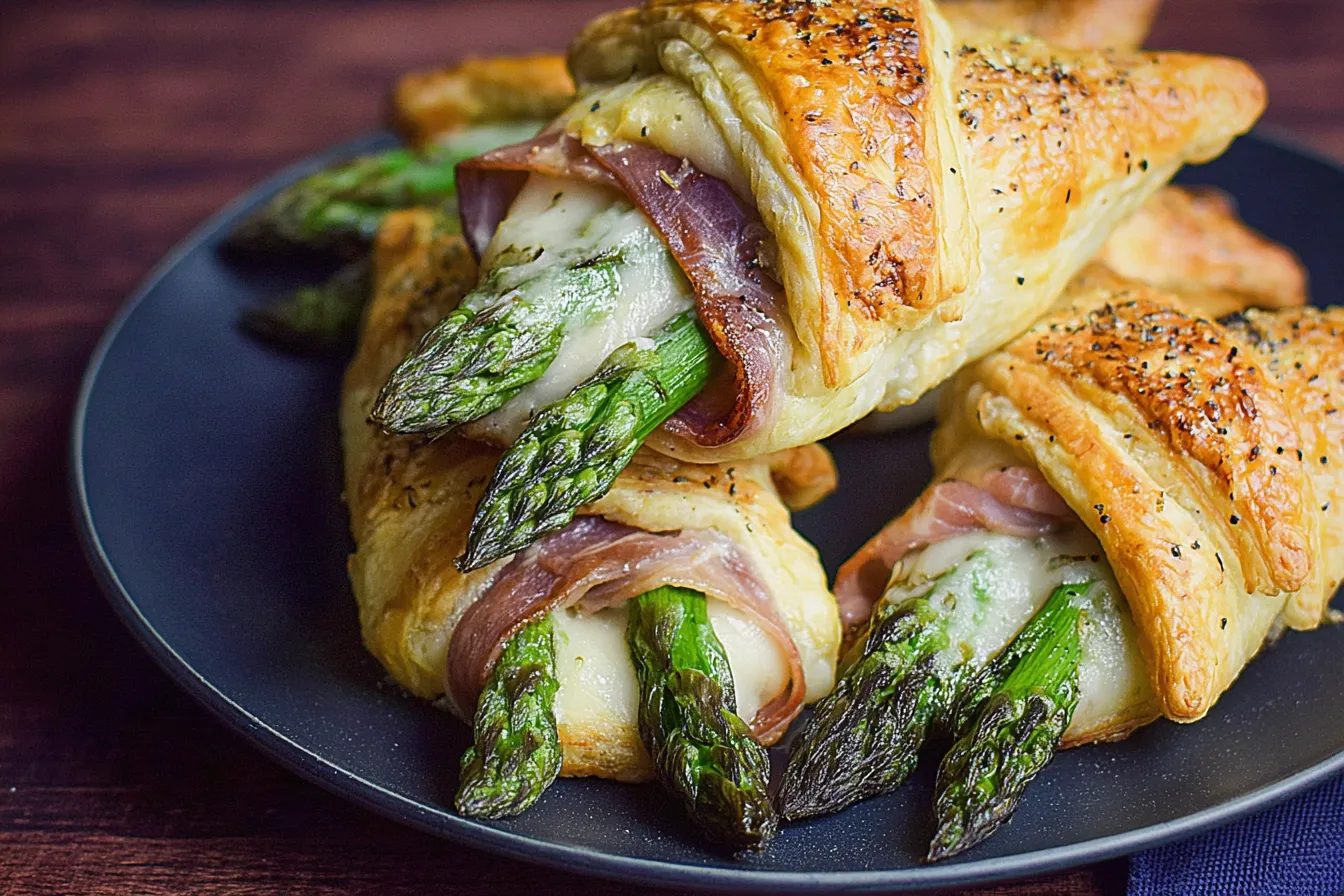 Prosciutto Asparagus Puff Pastry Bundles 