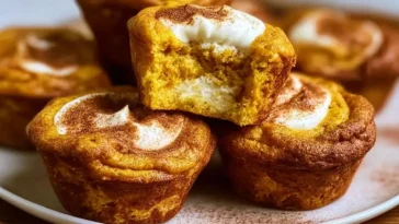 Pumpkin Cheesecake Muffins Freshly Baked