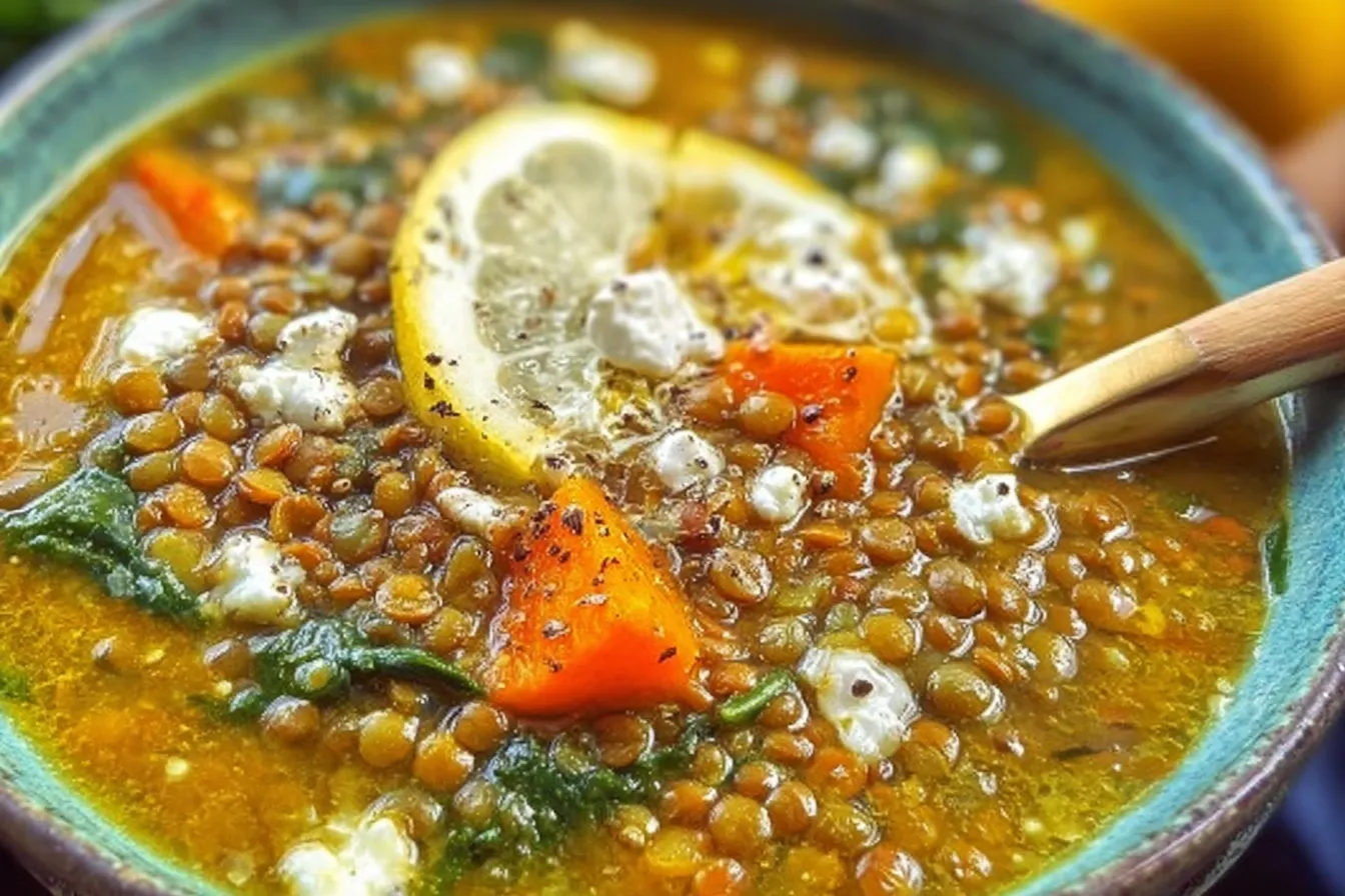 Quick Lemon Lentil Soup with Canned Lentils
