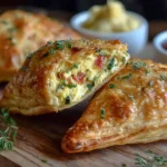Savory Feta Turnovers on a Rustic Platter