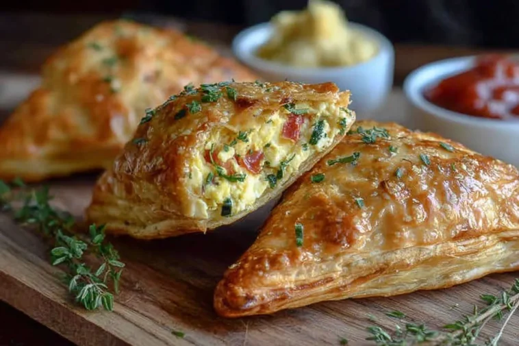 Savory Feta Turnovers on a Rustic Platter