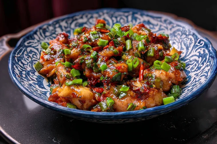 Scallion Chicken Dish with Vibrant Green Onions