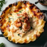 Delicious Seafood Lasagna with Lobster and Shrimp