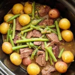 Slow Cooker Garlic Butter Beef with Potatoes – Recipe Image