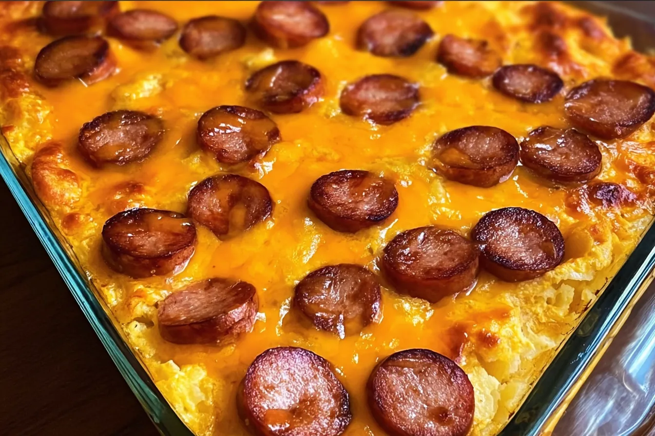 Smoked Sausage and Cheesy Potato Casserole