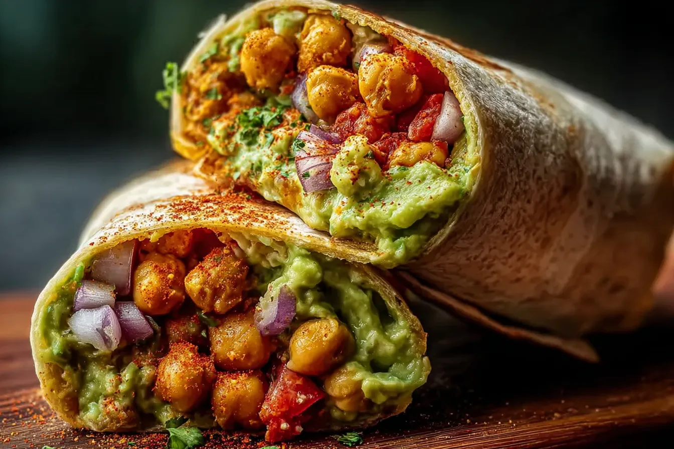 Spicy Chickpea and Avocado Wrap
