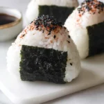 Spicy Tuna Onigiri on a Plate