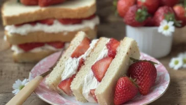 Strawberries & Cream Sandwich – A Sweet Summer Snack