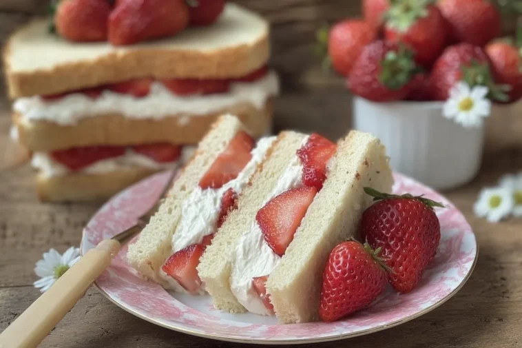 Strawberries & Cream Sandwich – A Sweet Summer Snack