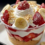 Strawberry Banana Pudding Dream – Colorful No-Bake Dessert