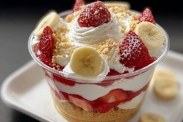 Strawberry Banana Pudding Dream – Colorful No-Bake Dessert