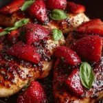 Vibrant Strawberry Chicken Glaze Plated Deliciously