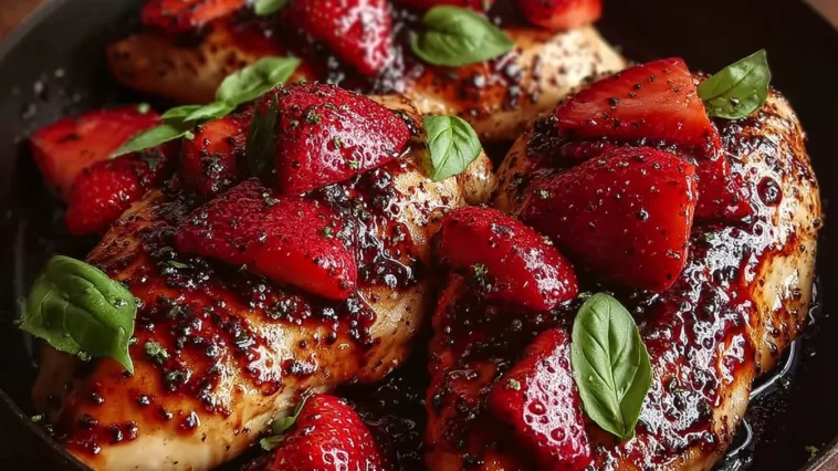 Vibrant Strawberry Chicken Glaze Plated Deliciously