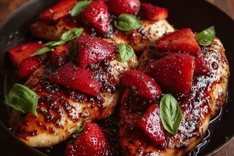 Vibrant Strawberry Chicken Glaze Plated Deliciously