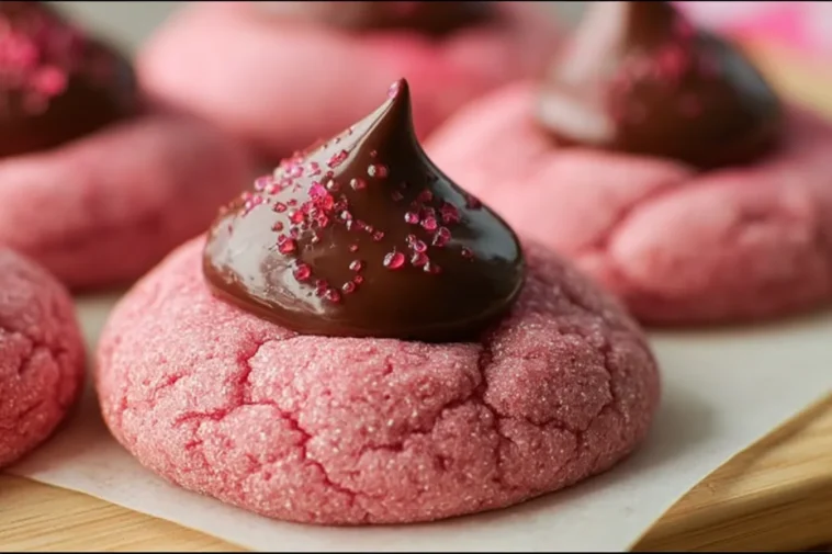 Mouthwatering Strawberry Kiss Cookies Freshly Baked