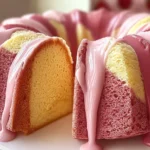 Delicious Strawberry Milkshake Pound Cake Slice