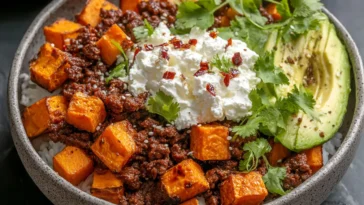 Colorful Sweet Potato Taco Bowl