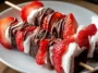 Sweet Strawberry Brownie Kabobs Ready for Your Party