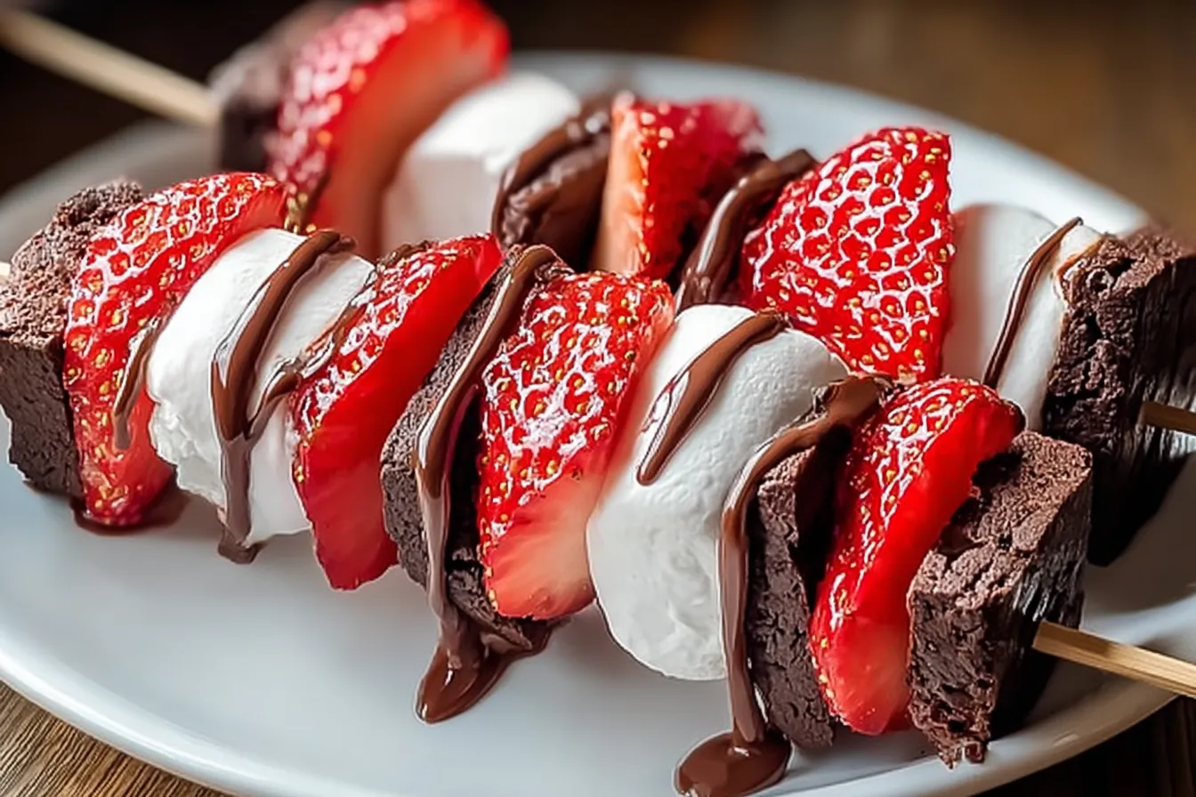 Sweet Strawberry Brownie Kabobs for Effortless Party Fun