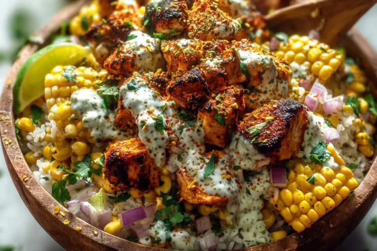 Tasty Street Corn Chicken Bowl: Colorful and Delicious