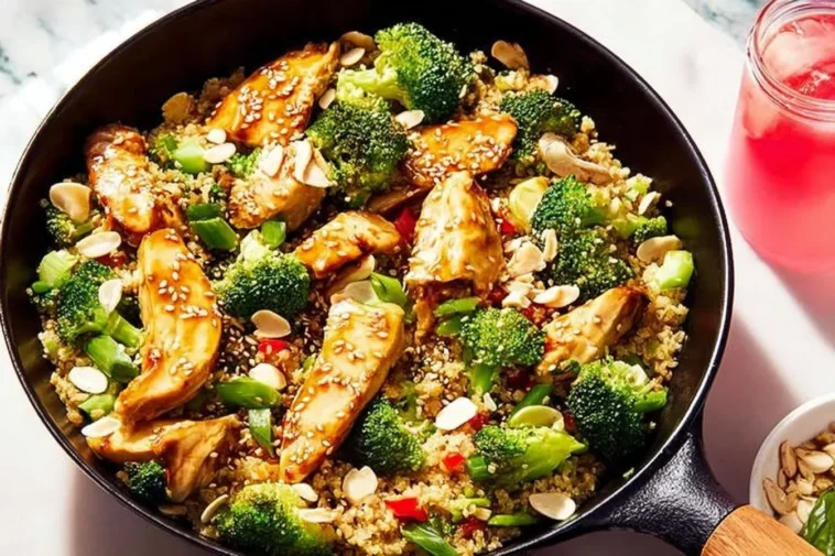 Scrumptious Teriyaki Chicken Skillet Casserole with Broccoli