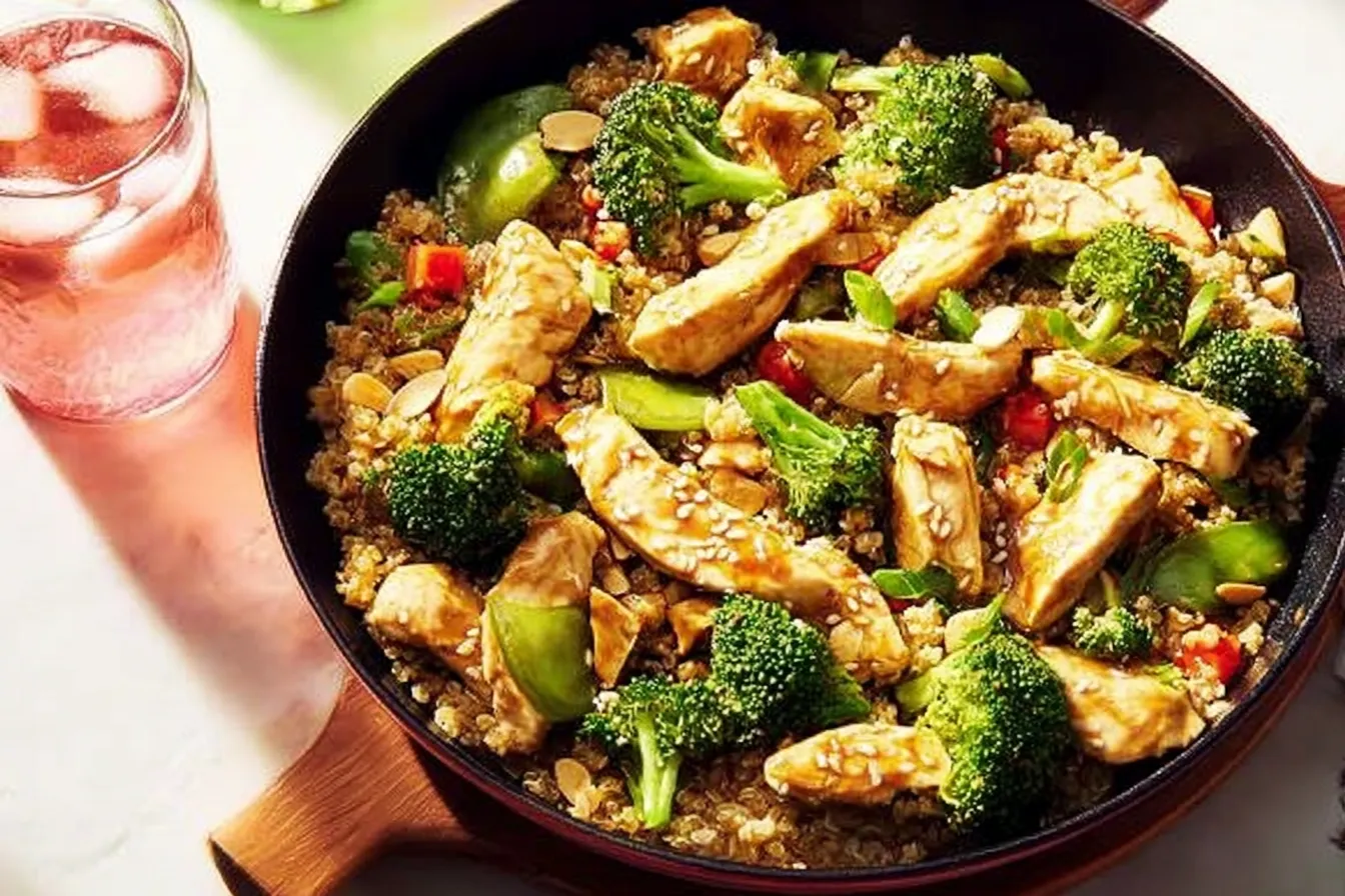 Teriyaki Chicken Skillet Casserole with Broccoli
