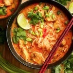 Bowl of Thai Red Curry Noodle Soup: A Culinary Delight