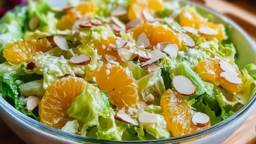 The Best Mandarin Almond Lettuce Salad