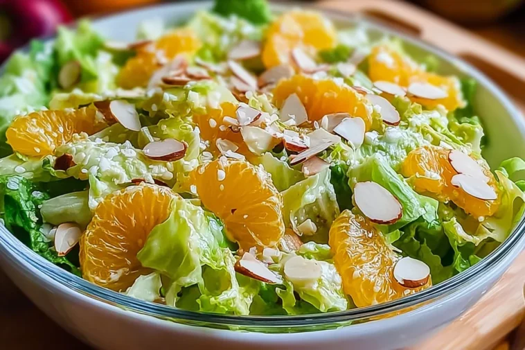 The Best Mandarin Almond Lettuce Salad