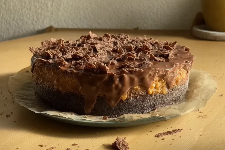 Delicious Viral Chocolate Cornflake Cake Slice