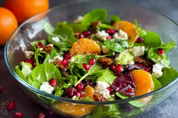 Colorful Winter Salad with Seasonal Vegetables