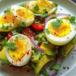 Workout Egg Avocado Salad in a Bowl