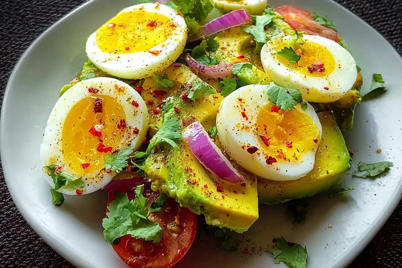 Workout Egg Avocado Salad