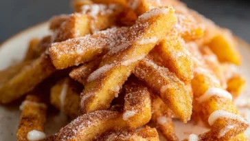 Air Fryer Apple Fries Freshly Made