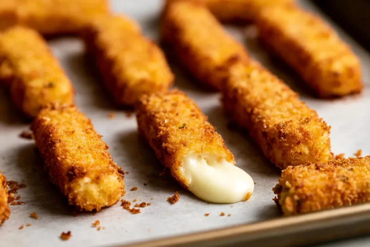 Delicious Air Fryer Mozzarella Sticks Crispy Outside, Gooey Inside