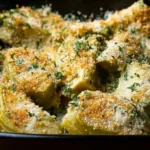 Baked Artichoke Hearts with Seasoned Breadcrumbs