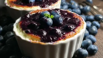Delicious Baked Blueberry Cottage Cheese Bowls