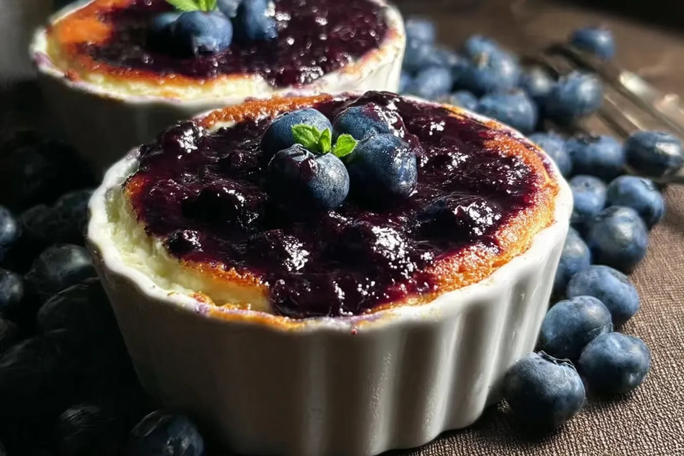 Delicious Baked Blueberry Cottage Cheese Bowls