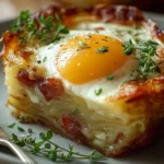 Baked Eggs Napoleon Freshly Served