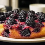 Blackberry Upside-Down Cake Freshly Baked